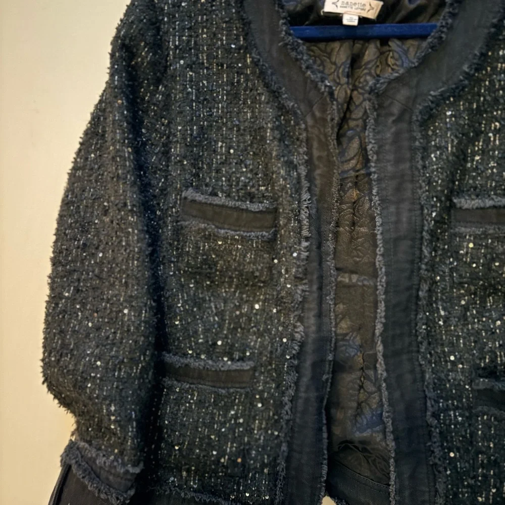 Nanette Lepore Black Tweed Blazer - Picture 9 of 15